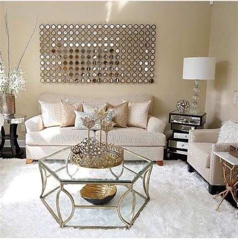Pin By Hana Deen On Home Decor Ideas Glam Living Room Gold Living