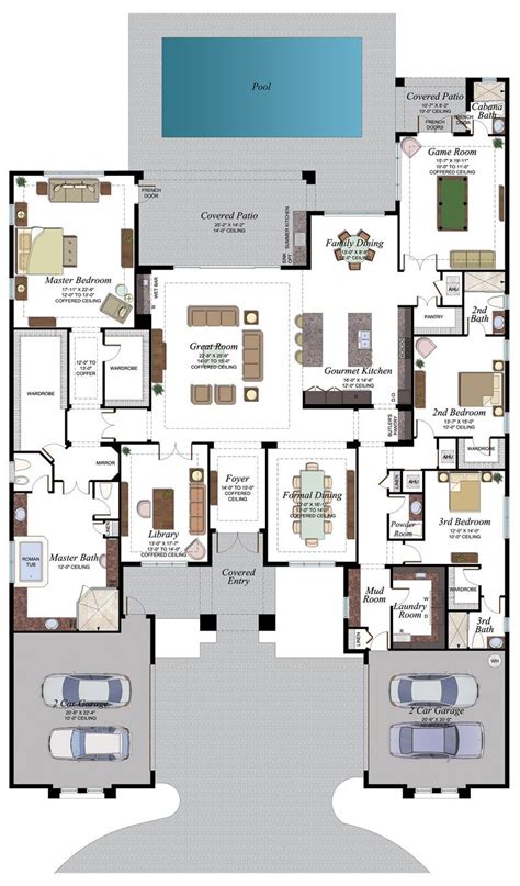 View of the north wing of the place from the. Versailles Plan | Florida Real Estate - GL Homes | House ...