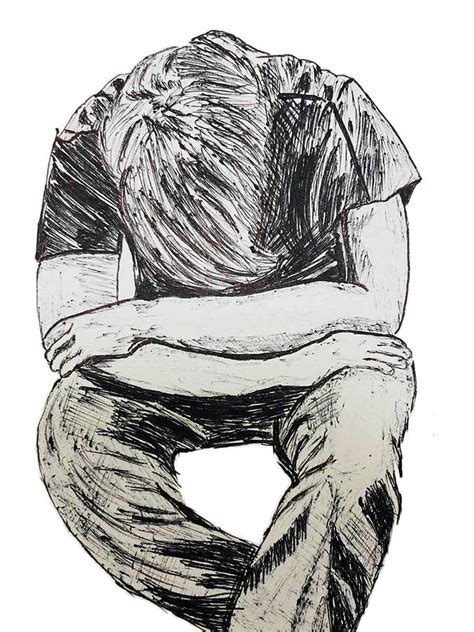Sad Man Drawing By Abdulrahman Umair Pixels