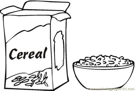 This post may contain affiliate links or ads. Cereals For Breakfast Coloring Page - Free Breakfast Coloring Pages : ColoringPages101.com