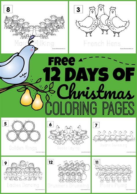 Free 12 Days Of Christmas Printables Printable Templates