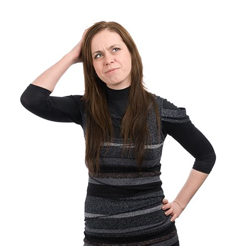 Thinking Woman Png Transparent Image Download Size 500x526px