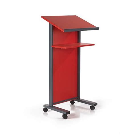 In architecture a building can rest on a large podium. Podium Mobile Lecterns | 7 colours, self assembly