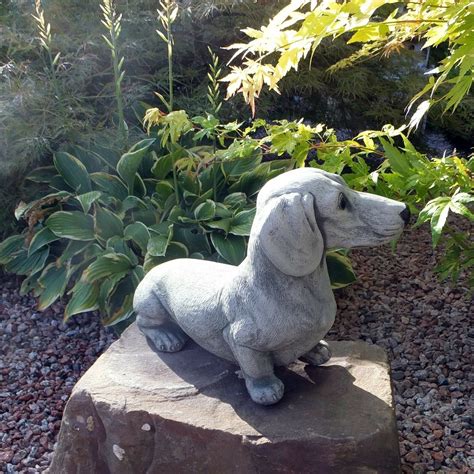 Dachshund Sculpture Stone Dog Statue Dachshund Dog Figure Etsy Hong Kong