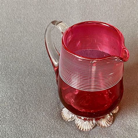 Early Victorian Cranberry Jug Antique Glass Hemswell Antique Centres