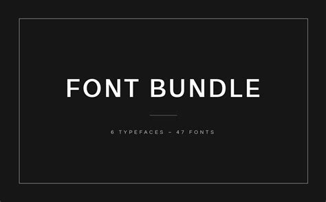 Font Bundle 6 Typefaces 47 Fonts Font Ad Font Bundle Font