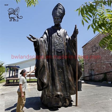 Blve Large Outdoor Saint John Paul Ii Sculpture Famous Religious