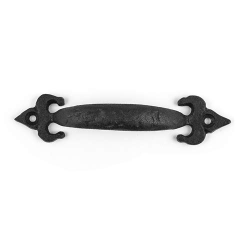 From the nouveau iii collection. Wrought Iron Cabinet Pulls Black 3 7/8 Inch Item#45698