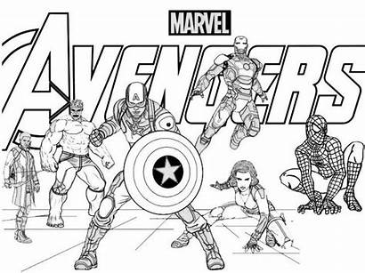 Avengers Coloring Printable Superhero Marvels Captain America