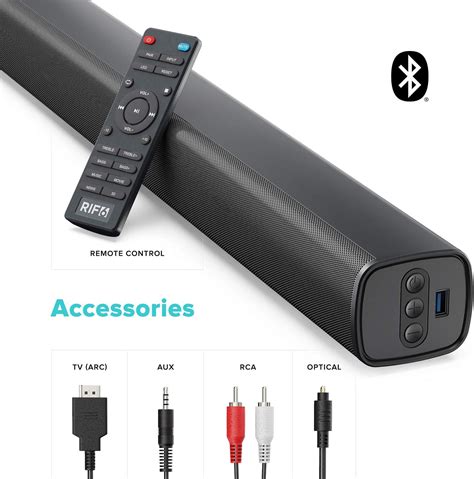 Rif6 Surround Sound Bar Bluetooth Hdmi Aux Usb Compatible Audio Tv Speaker With Remote Control