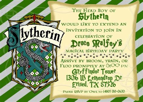 We did not find results for: Slytherin Birthday Invitations by RiverBound | HP Love ...