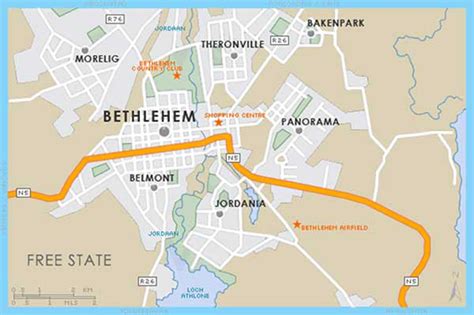 Bethlehem South Africa Map