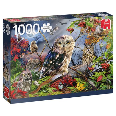 JUMBO Jigsaw Puzzle - Owls in the Moonlight 1000 Piece | Puzzle Palace