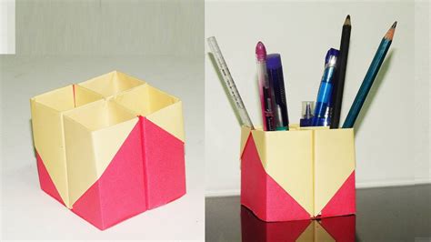Pen and paper charakterbogen : Easy Paper Pen Holder / Pen Stand making in 5 minute - DIY ...