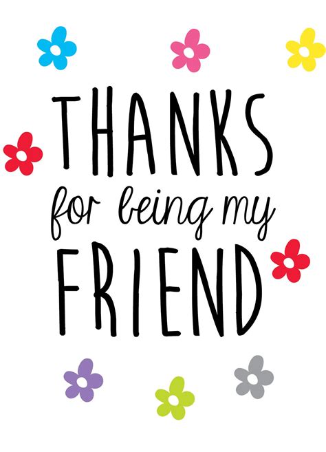 Thanks For Being My Friend Postcard Typography Design Morning