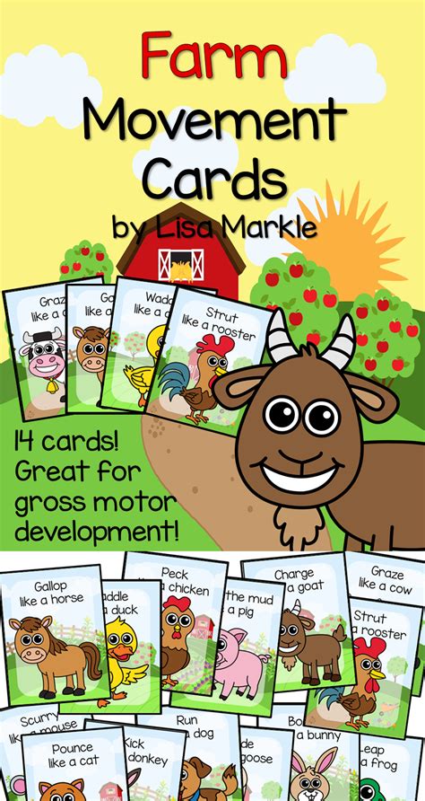 Free Printable Farm Animal Movement Cards Printable Templates