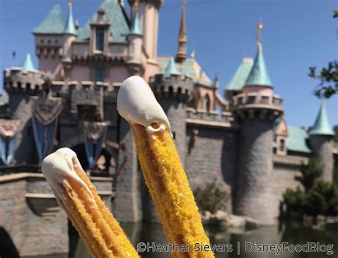 Review Pineapple Churro At Disneyland Resorts Castle Churro Cart