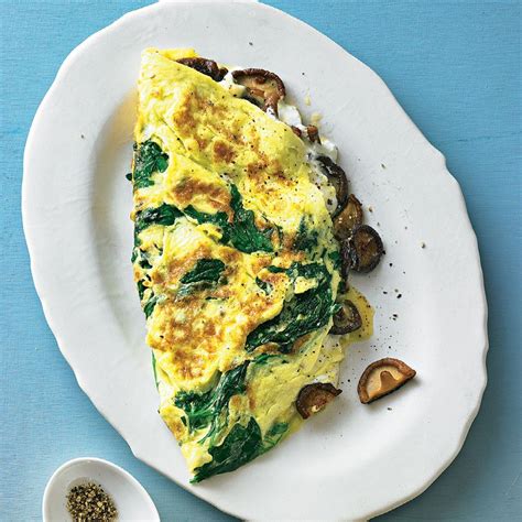 Rauke- Omelett mit Shiitake- Pilzen Rezept
