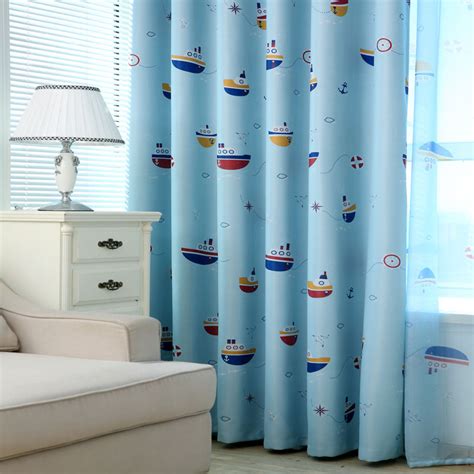 Blackout Bedroom Window Curtains For Children Blue Baby