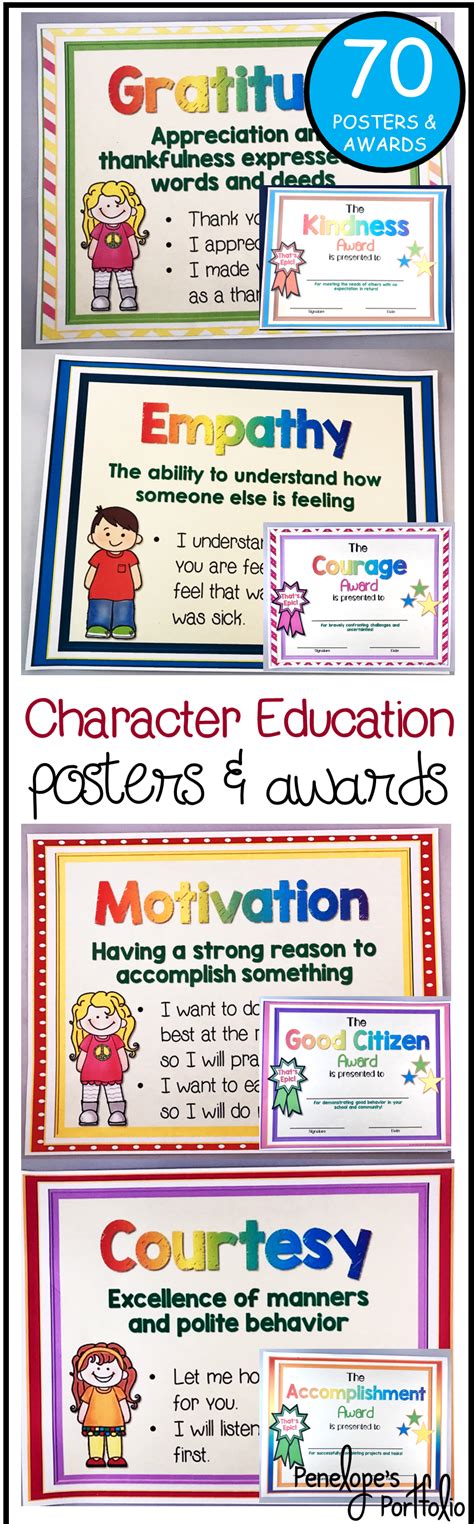 Character Education Awards And Posters Bundle Character Education
