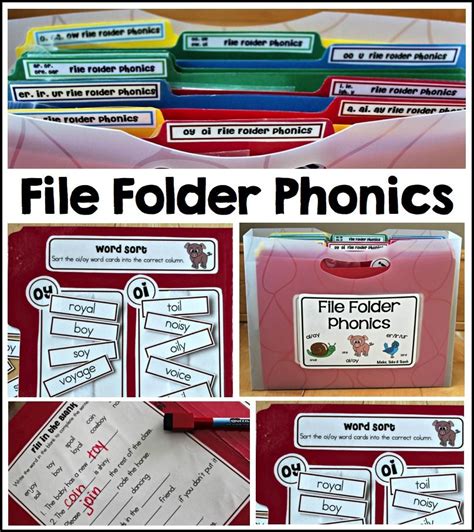 Phonics is very important for anyone learning how to read. File Folder Phonics for oi and oy | Phonics centers, First ...