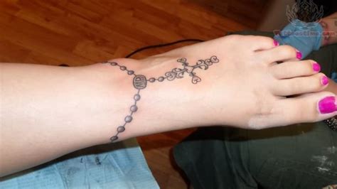 Rosary Foot Tattoos