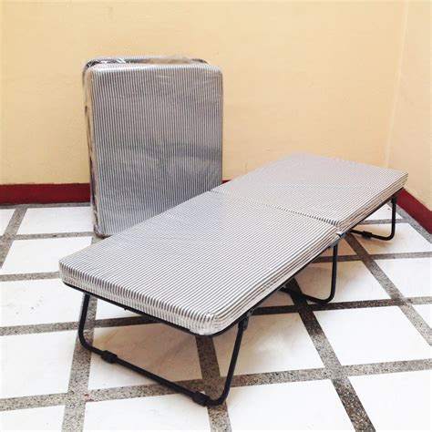 A foldable mattress is a mattress that can be folded to save room. Bonbon Pacific Folding Bed ( Black and White Stripes ...