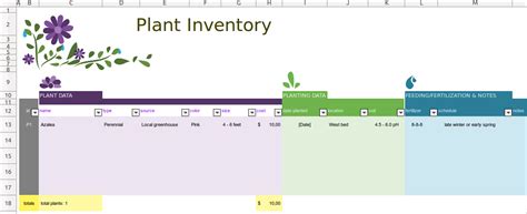 Free Garden Planner Excel Template Printable Templates