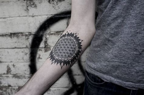 Flower Of Life Tattoo On The Forearm