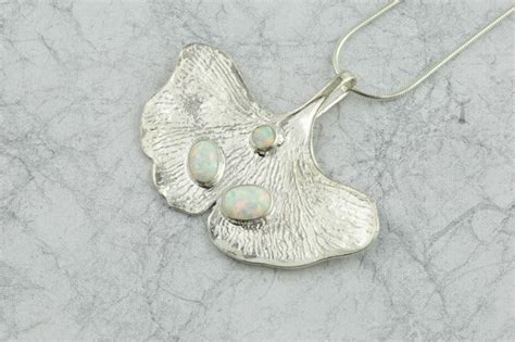 Pendant With White Opals Lavan Designer Jewellery