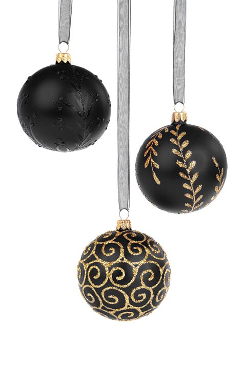 Download Public Domain Picture | Black christmas baubles | ID ...