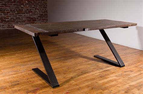 Your passion for building your own table is greatly boosted by the weven industrial metal modern table legs. awesome desk, steel and reclaimed.. | Metal furniture ...