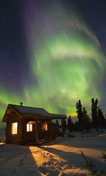 The site is known for its grayling fish­ing, with a july salmon run. Aurora Borealis, Cabin, Fairbanks, Alaska | See the ...