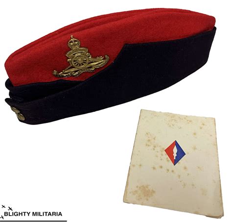 Original Early Ww2 Royal Artillery Coloured Field Service Cap In Hats
