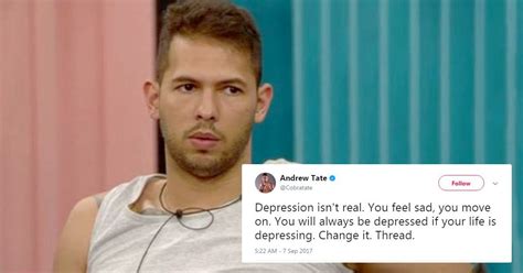 Big Brother Housemate Andrew Tate Angers With Depression Tweets Metro News