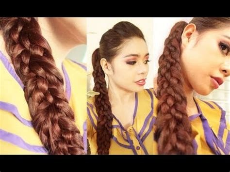 Braiding hair in a circular motion. Basket Weave Braid Hair Tutorial with a No Teasing Hair ...
