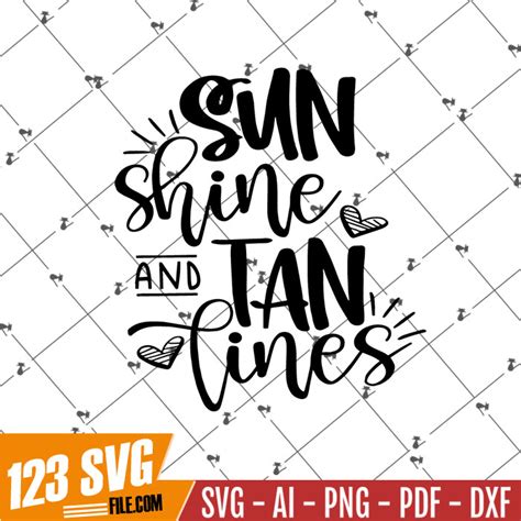 sun shine and tan lines svg summer svg beach vacation sv inspire