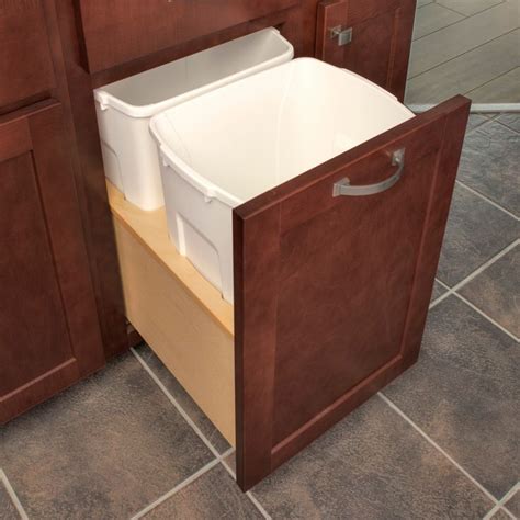 Kessebohmer double trash pullout 36 quart grey by kessebohmer. Hidden wastebasket 2 | Waste basket, Kitchen and bath, Wood