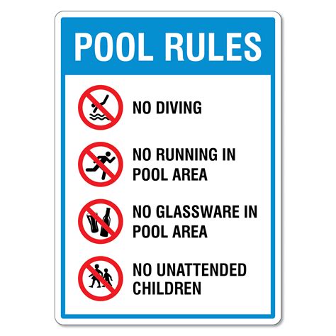 Pool Rules Sign The Signmaker