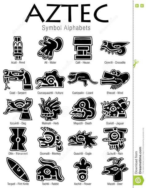 Aztec Symbols Mayan Tattoos Aztec Art
