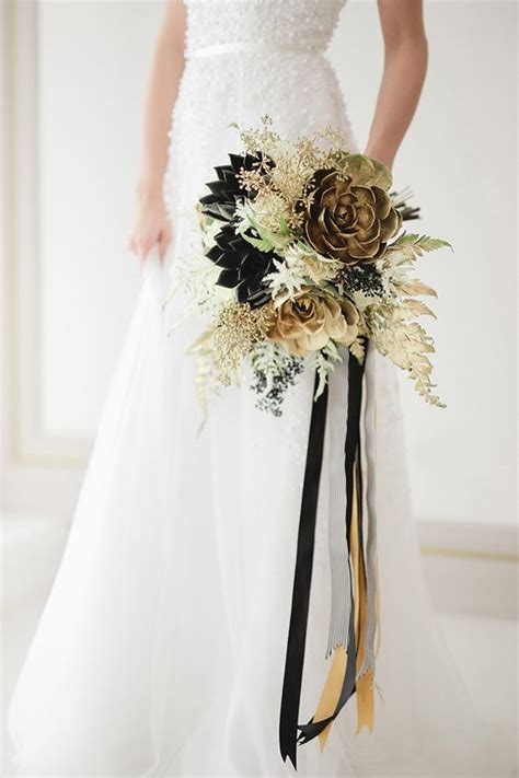 52 best rose gold wedding flowers images wedding flowers bride. 20 Black and Gold Wedding Color Ideas for Fall /Winter ...