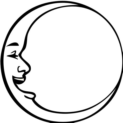 Crescent Moon Clipart Black And White Free Download On Clipartmag