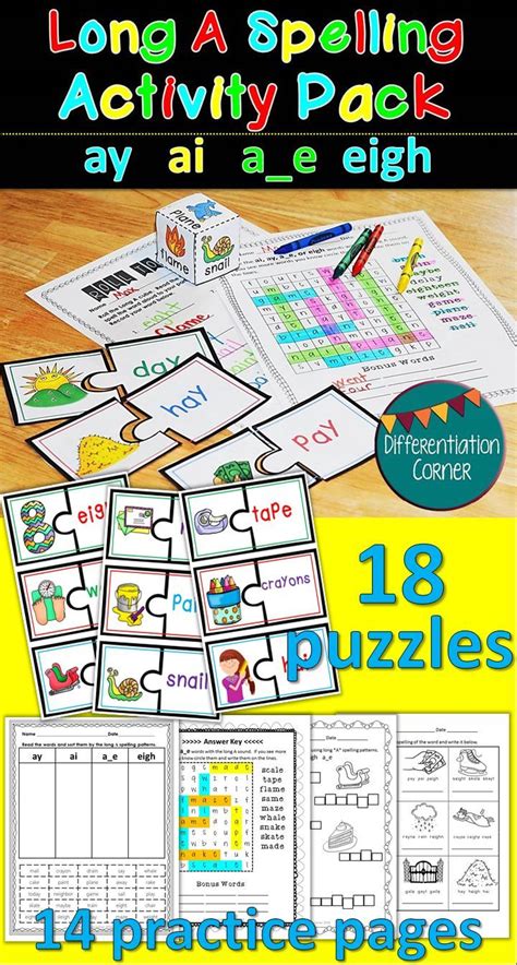 The following vowel worksheets have been prepared to help your child learn to recognize the vowel sound within words. Long Vowel A Word Work Activities (With images) | Spelling ...