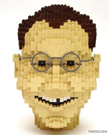 Amazing Lego Face Art Lego Art Lego Sculptures Cool Lego Creations