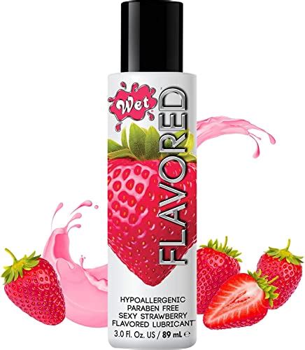 wet flavored sultry strawberry edible lube premium personal lubricant 3 ounce for men women