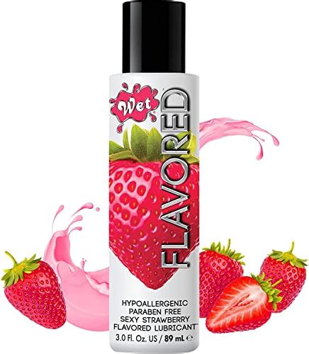 Wet Flavored Sultry Strawberry Edible Lube Premium Personal Lubricant 3 Ounce For Men Women