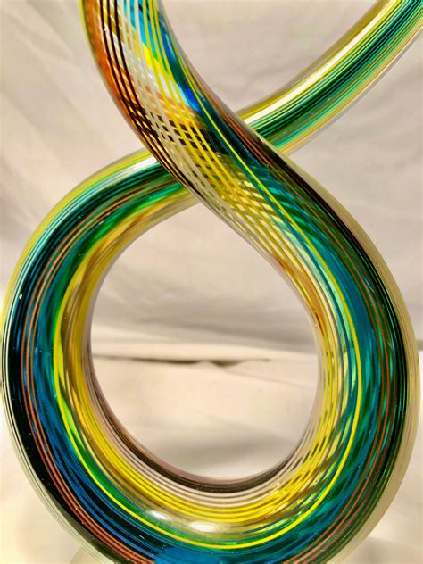 Vintage Murano Abstract Swirl Art Glass Sculpture