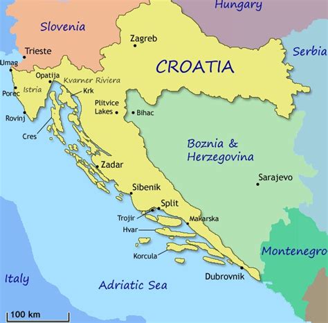 Images Croatia Map of Croatia 7763