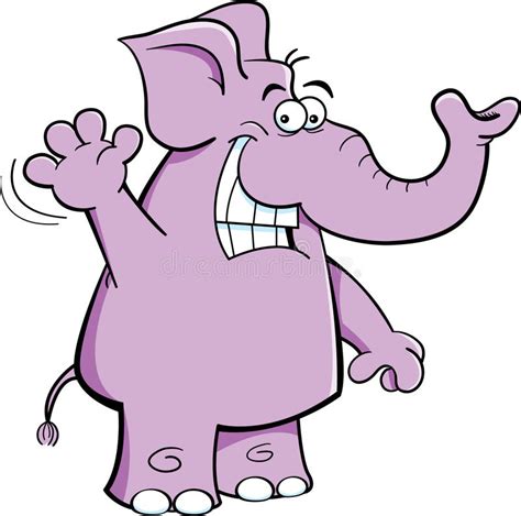 Waving Elephant stock vector. Illustration of clip, waving - 25592524