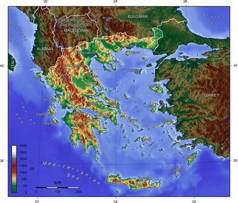 Mapa Geograficzna Grecji Topografia I Cechy Fizyczne Grecji